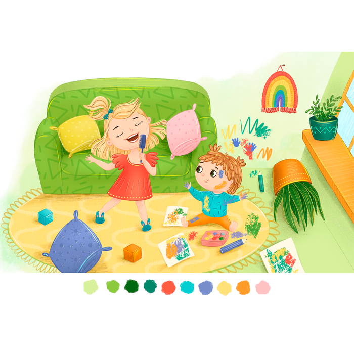 Иллюстрация из книжки "Лисенок и Пося"