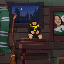 Баннер для ютуба на тематику Гарри Поттера