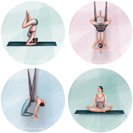 Набор стикеров для йоги