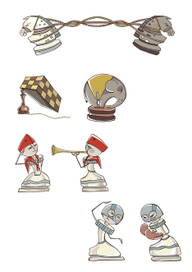 Иллюстрации-заставки к учебнику по шахматам