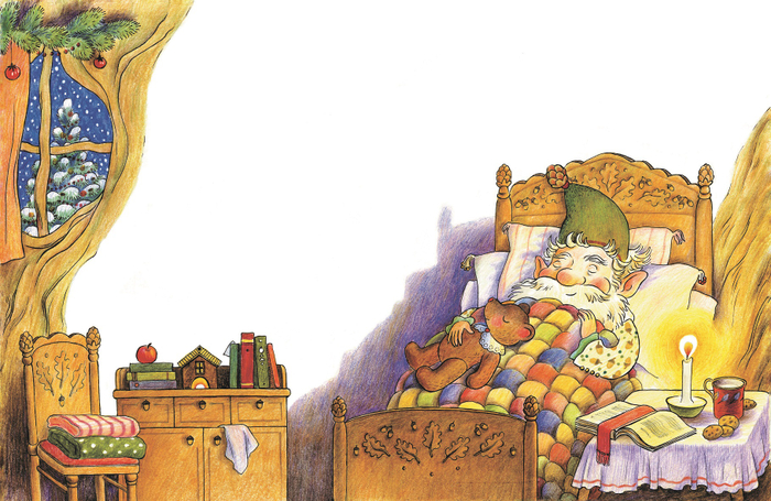 Разворот для сказки "Лесовичок и Новый Год"