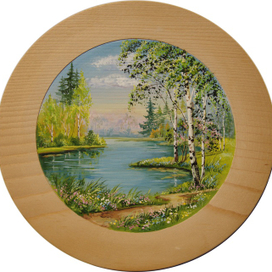 тарелки декоративные - пейзаж