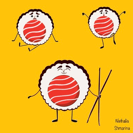 Суши бренд-персонаж