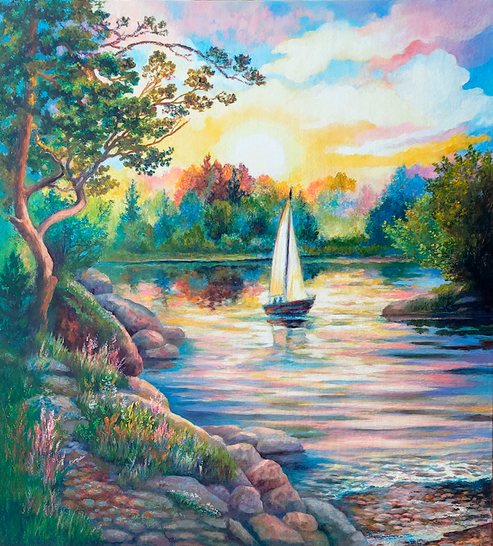 Яркий рассвет после черной ночи