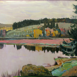 Копия Нестерова "Осенний пейзаж"