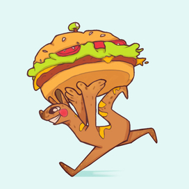Концепт персонажа для доставки бургеров
