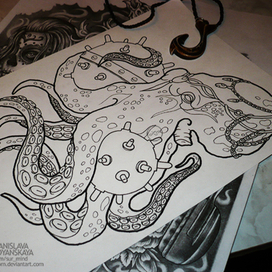 ^with sea mines [lineart]