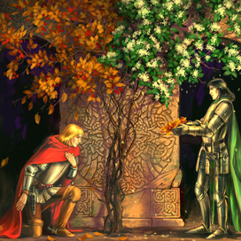 Иллюстрация к повести Веры Камши &quot;Боярышник&quot;. Форзац