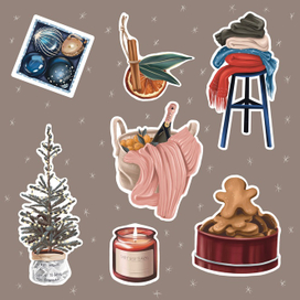 Новогодний стикерпак
