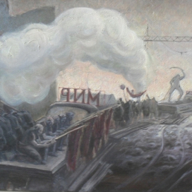 Эскиз к рассказу Пелевина "День бульдозериста" 