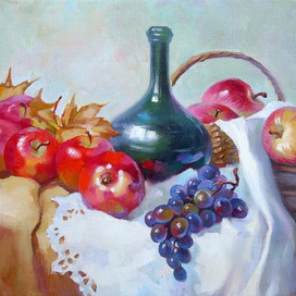 Натюрморт "Яблоки и виноград"