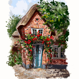 Домик,залитый солнцем..)