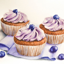 Черничные кексы