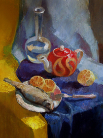 Натюрморт с красным чайником