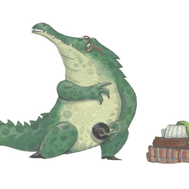 Иллюстрация к сказке Джанни Родари "Все началось с крокодила"