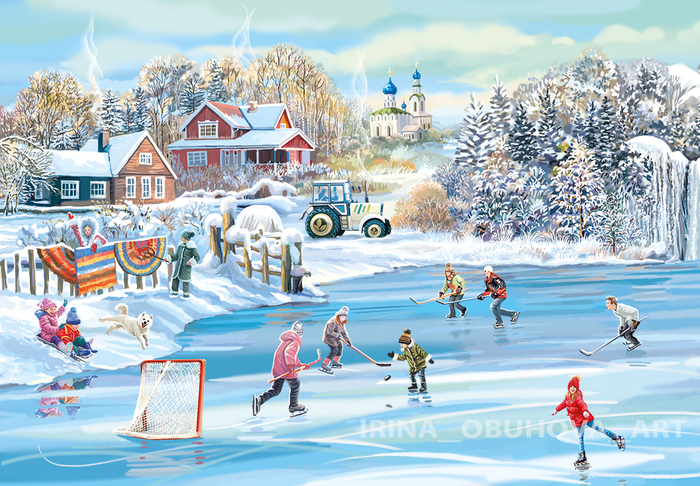 Зимние гулянья. Фрагмент