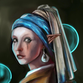 Эльфийка с жемчужной сережкой