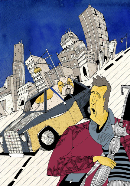 иллюстрация к рассказу М.Галёсника "Ехал Грека через реку. Автогеографические заметки".