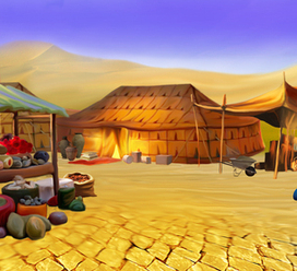 Декорации к спектаклю " 1001 Ночь " для ледового театра Елены Бережной 2014г.