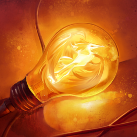 Солнце в лампе