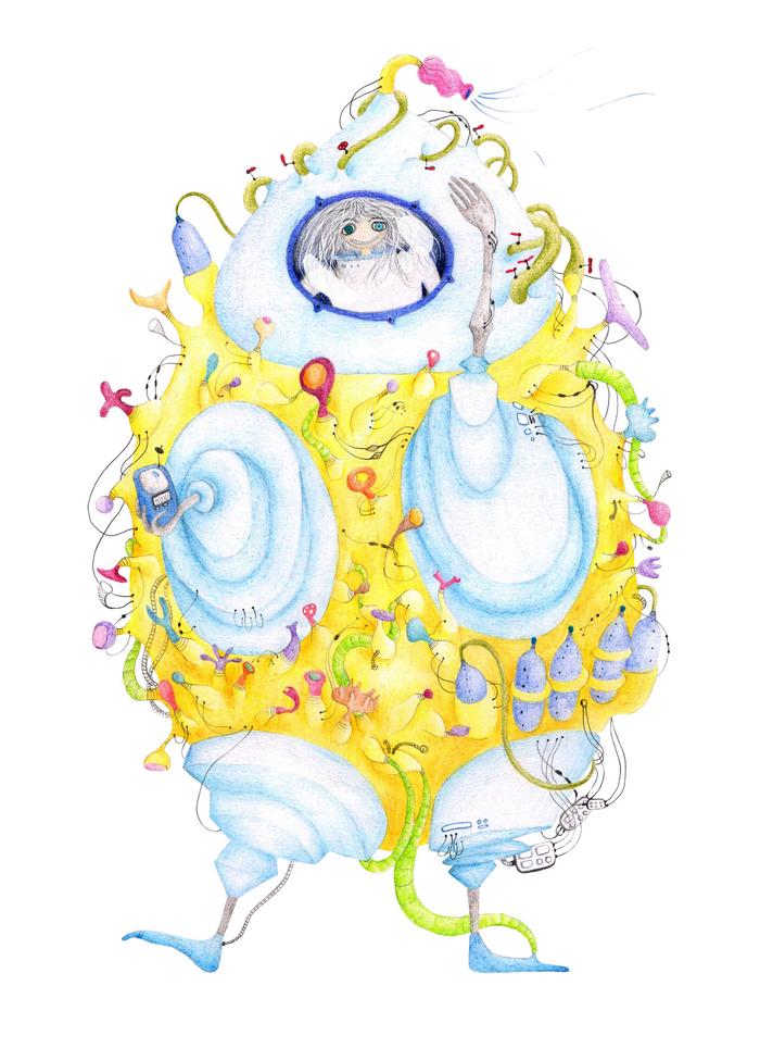 Человечек в осеннем 2016 в скафандре)