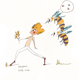 пчелы и цветы 