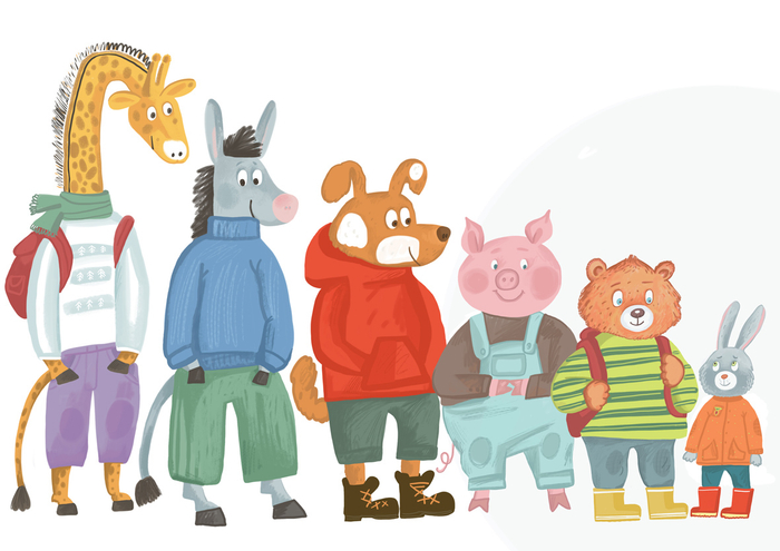 Медвежонок Рикики и остальные персонажи. 