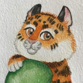 Тигр с мячиком