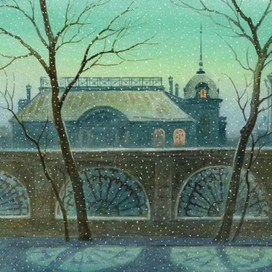Петербуржский дворик зимой