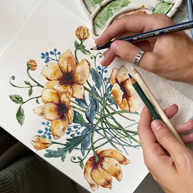 Букет винтажных цветов