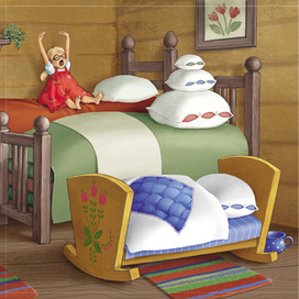 умаялась, бродивши по лесу