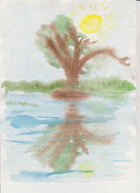 Дерево у пруда