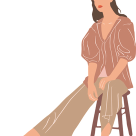 Девушка на табуретке