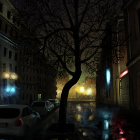 Ночью в дождь