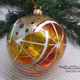 Цитрусовый елочный шарик новогодний сувенир