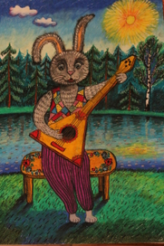 зайка с балалайкой