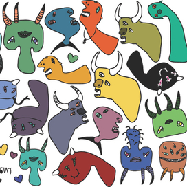 Набор наклеек "МОНСТРЫ"