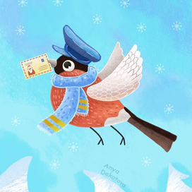 Персонаж снегирь почтальон 