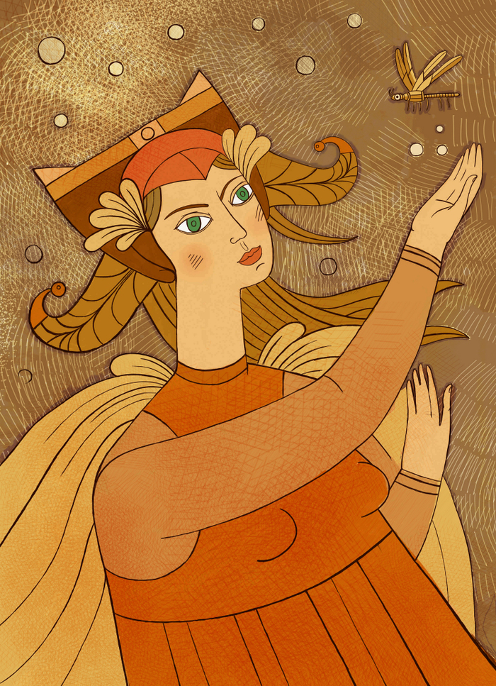 Стрекоза (Из серии "Почтовые открытки Феечек")