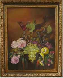 Натюрморт с виноградом.