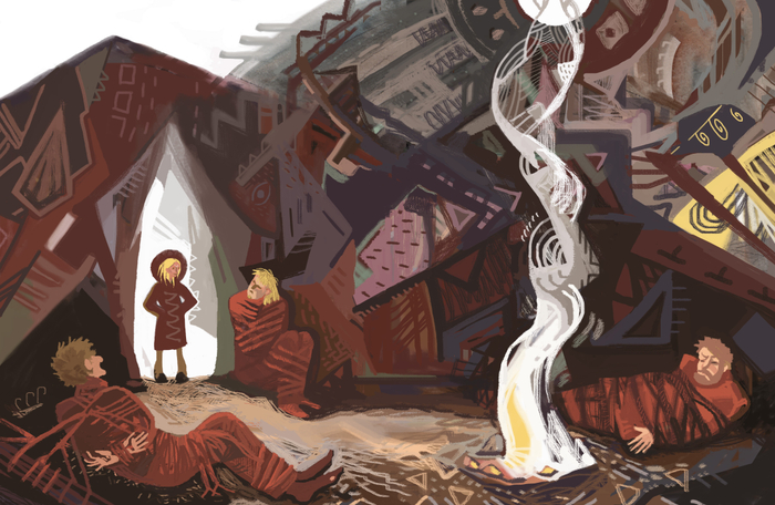 "Земля соленых скал" (лагерь белых)