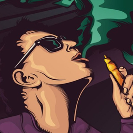 Граффити в кафе.