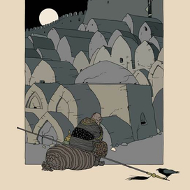 Иллюстрация к книге Л.Соловьева "Повесть о Ходже Насреддине"