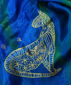 шелковый шарф "Кошки не похожи на людей!"