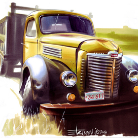 Rusty International Truck