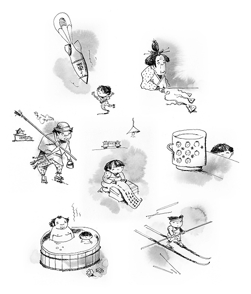 Иллюстрации к рассказам Такеши Китано