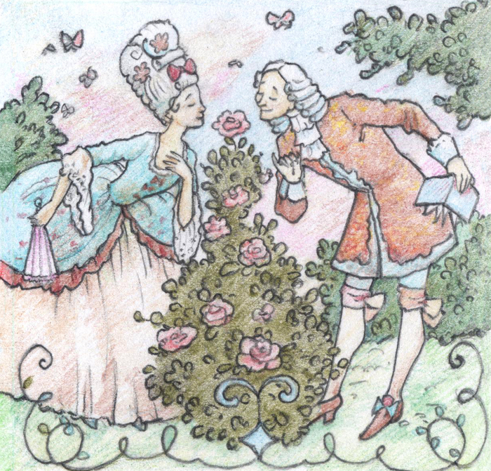 Серпентина и принц Сапфир в чудесном саду