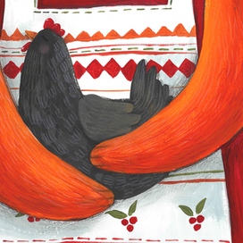 Иллюстрация к сказке "Лисичка со скалочкой"