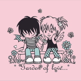 Серия принтов "Ангелы в саду"