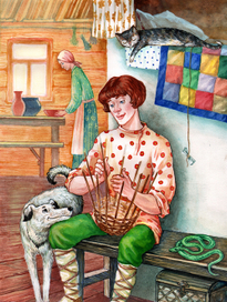 Иллюстрация к сказке Платонова "Волшебное кольцо"